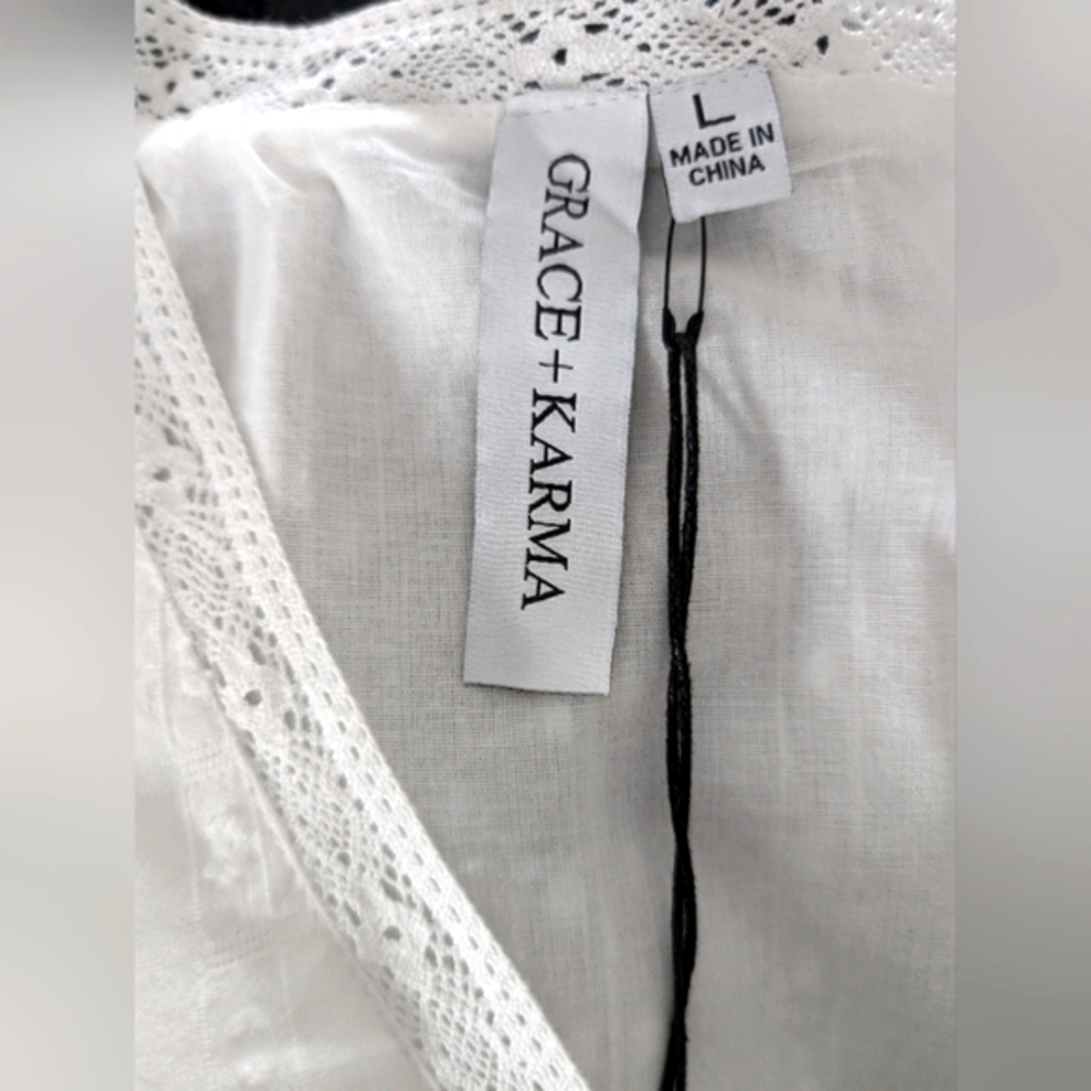 Grace+Karma Dreamy Tiered Cotton Summer Dress With Puffy Sleeves - Picture 5 of 11